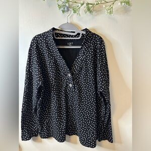 Loft | Heart With Rhinestone button sweater